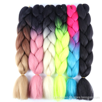 20 New Wholesale Price Ultra Braid Hair 24 Inches 100g Ombre Synthetic Braids Ultra Braid